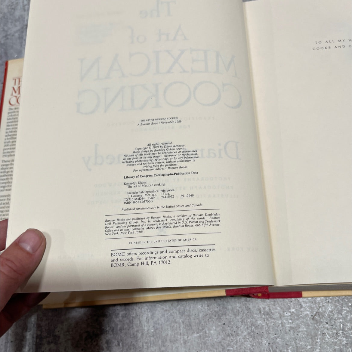 the art of mexican cooking book, by diana kennedy, 1989 Hardcover image 3