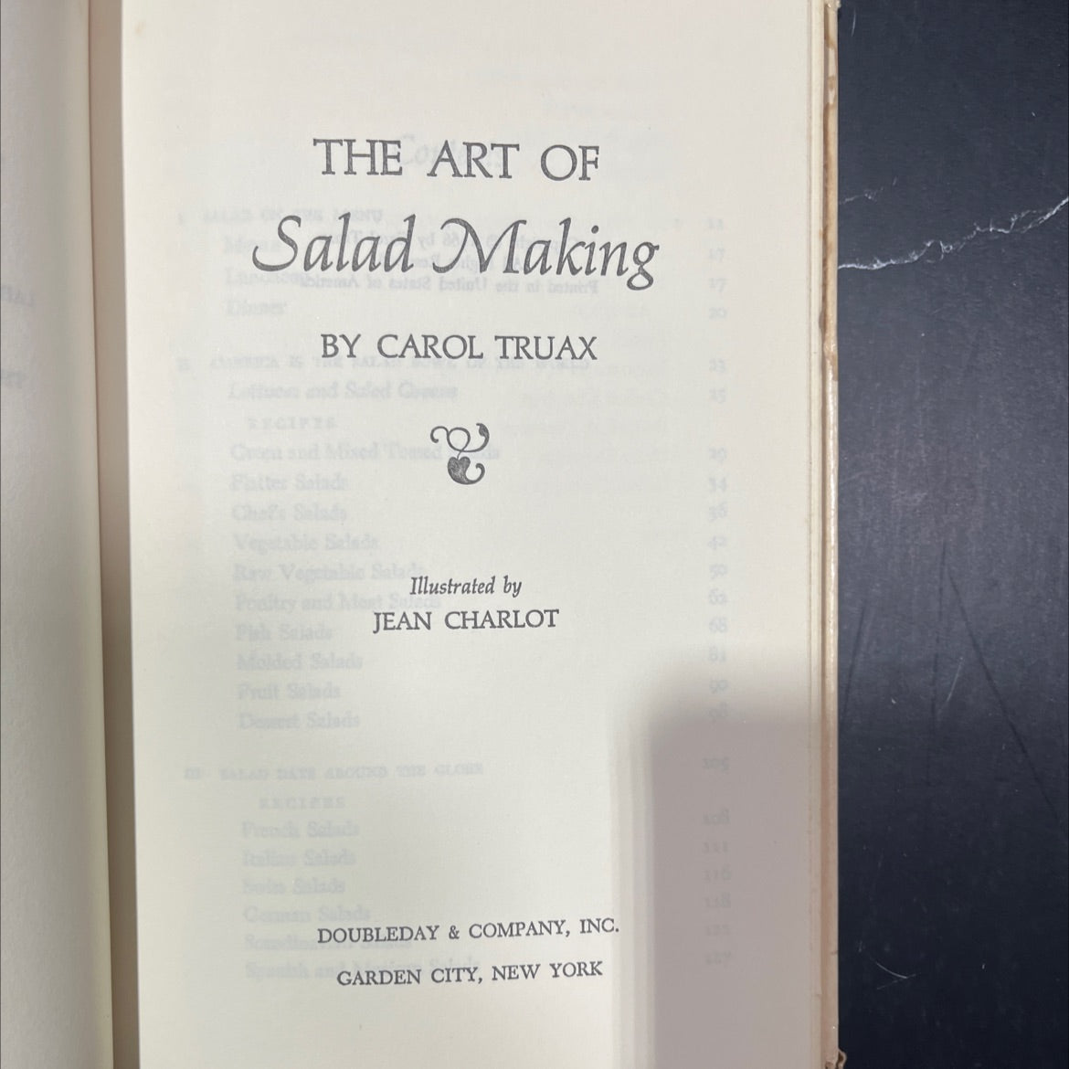 the art of salad making book, by carol truax, 1968 Hardcover image 2