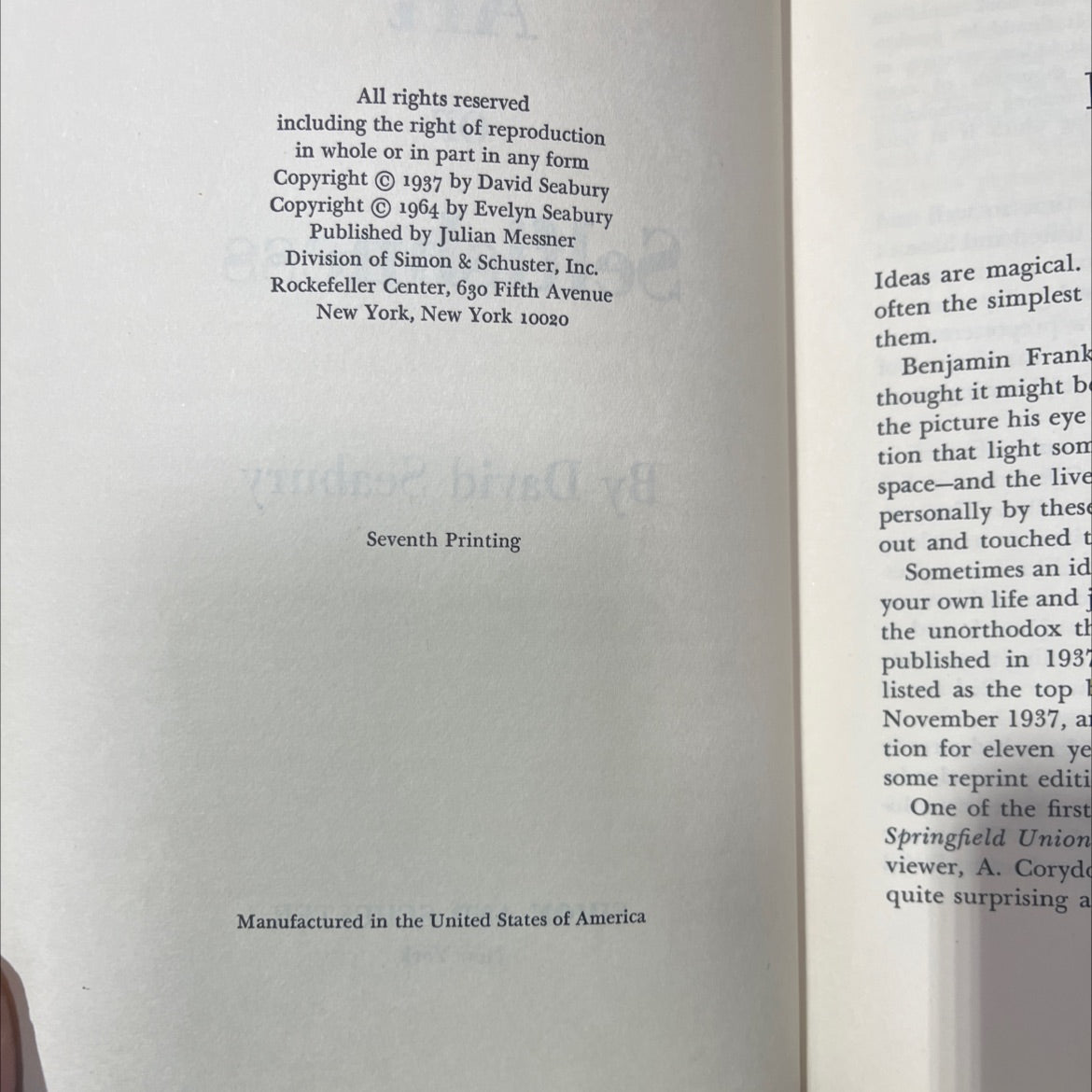 the art of selfishness book, by david seabury, 1964 Hardcover image 3