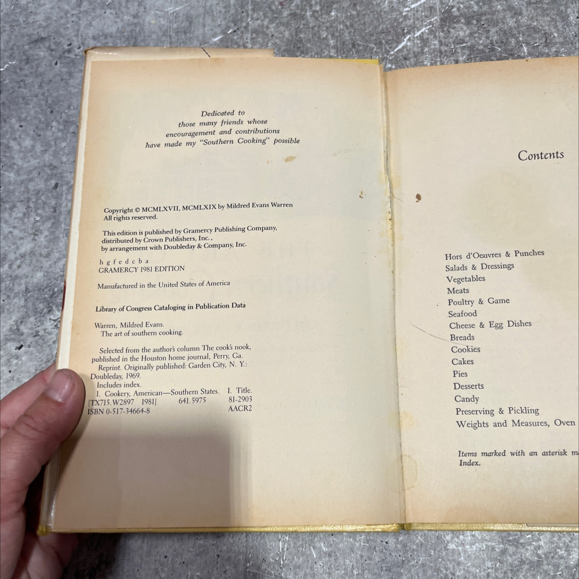 the art of southern cooking book, by mildred evans warren, 1981 Hardcover image 3