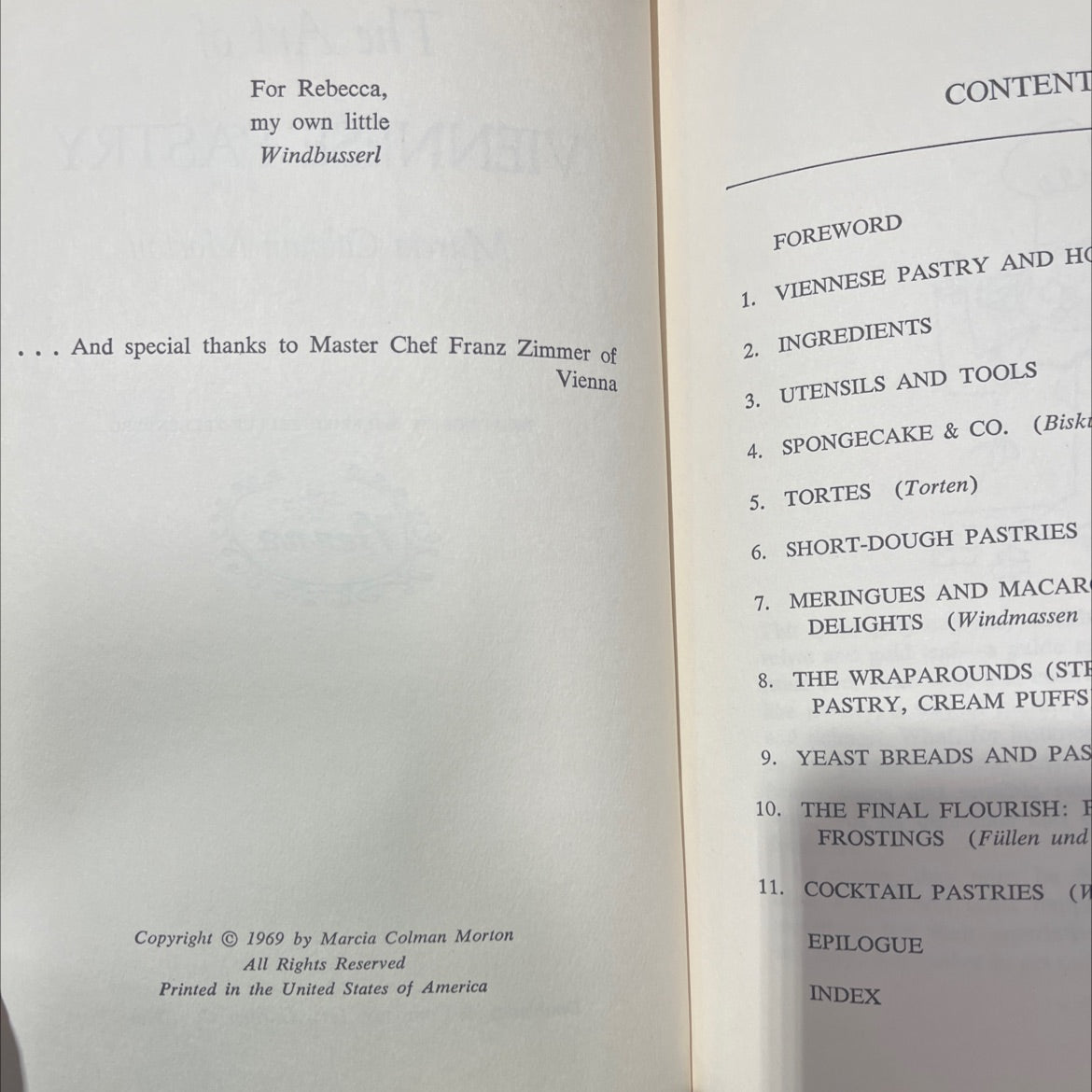 the art of viennese pastry book, by Marcia Colman Morton, 1969 Hardcover image 3