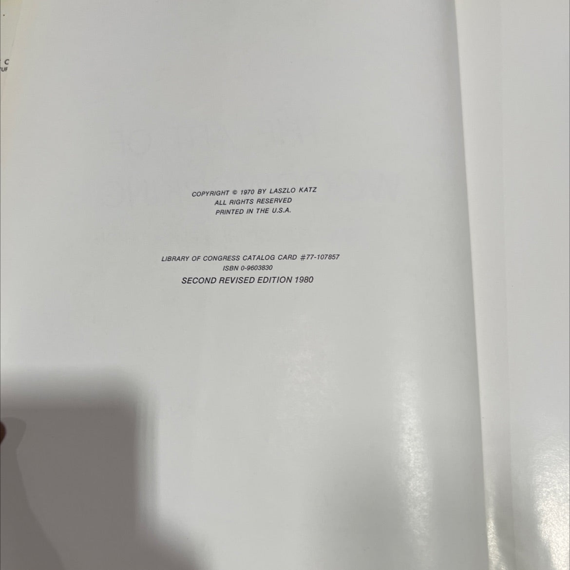 the art of woodworking and furniture appreciation book, by laszlo katz, 1980 Hardcover image 3