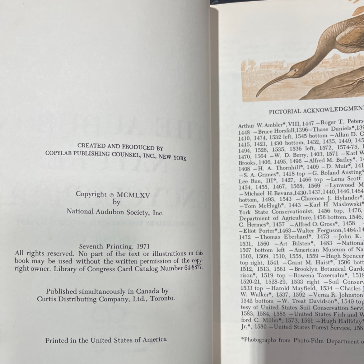 the audubon nature encyclopedia book, by national audubon society, 1971 Hardcover image 3