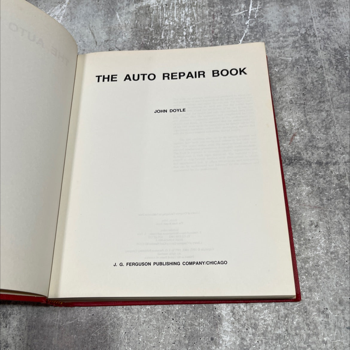 the auto repair book book, by John Doyle, 1987 Hardcover image 2