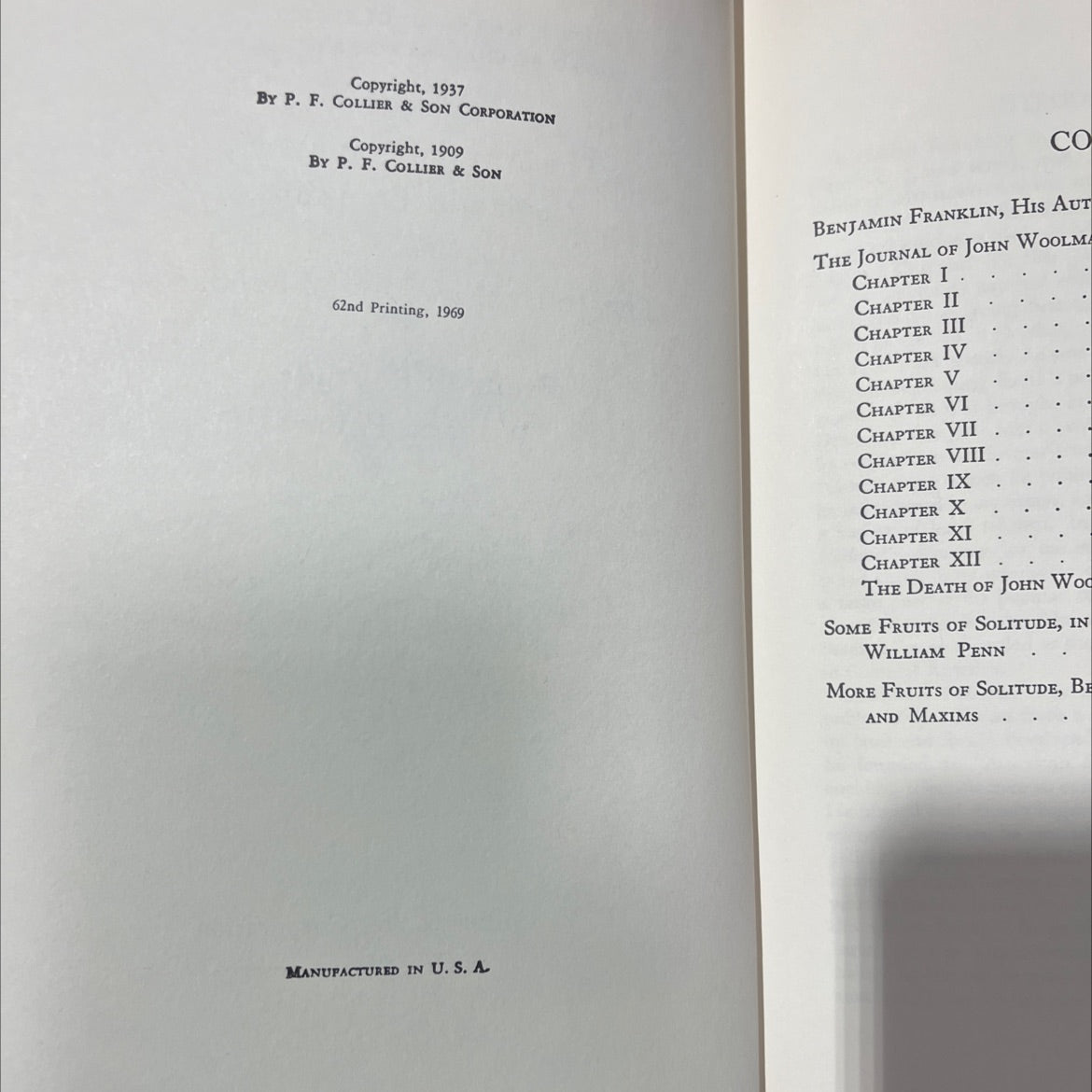 the autobiography of benjamin franklin, the journal of john woolman, fruits of solitude, william penn book, by benjamin image 3