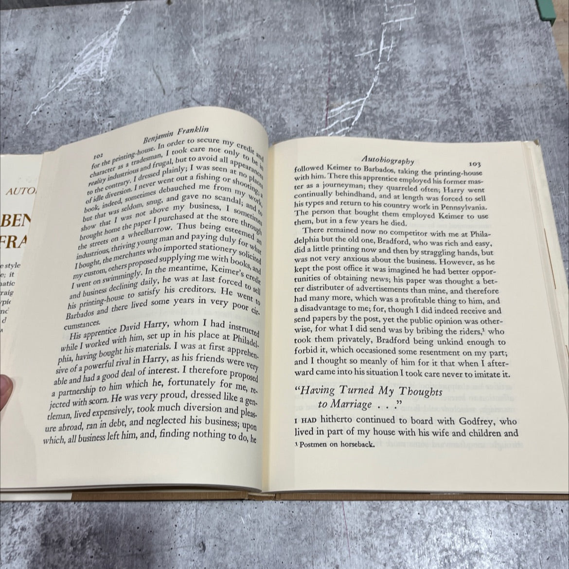 the autobiography of benjamin franklin book, by benjamin franklin, 1970 Hardcover image 3