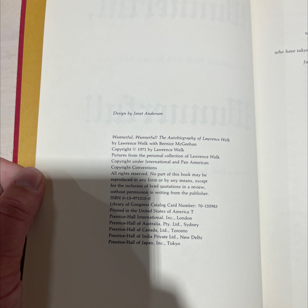 SIGNED the autobiography of lawrence welk wunnerful book, by lawrence welk with bernice mcgeehan, 1971 Hardcover image 3