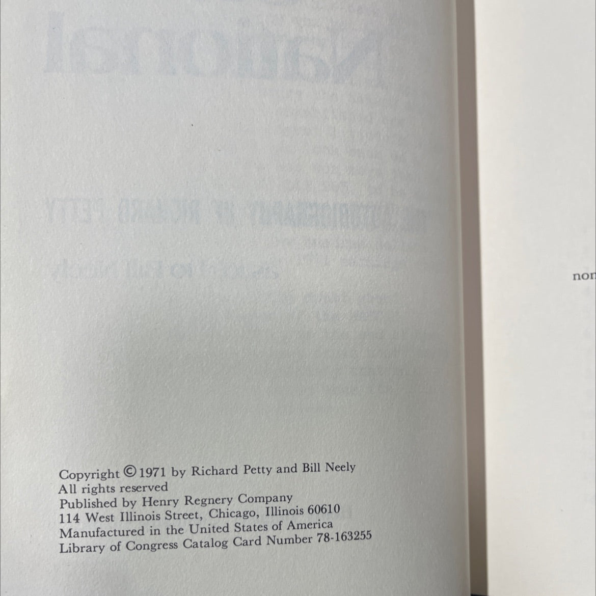the autobiography of richard petty book, by Richard Petty, 1971 Hardcover image 3
