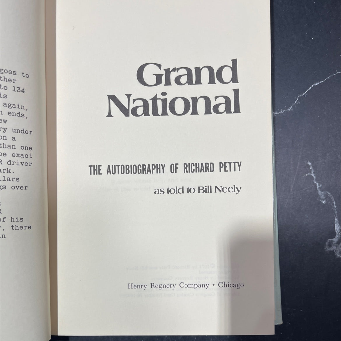 the autobiography of richard petty book, by Richard Petty, 1971 Hardcover image 2