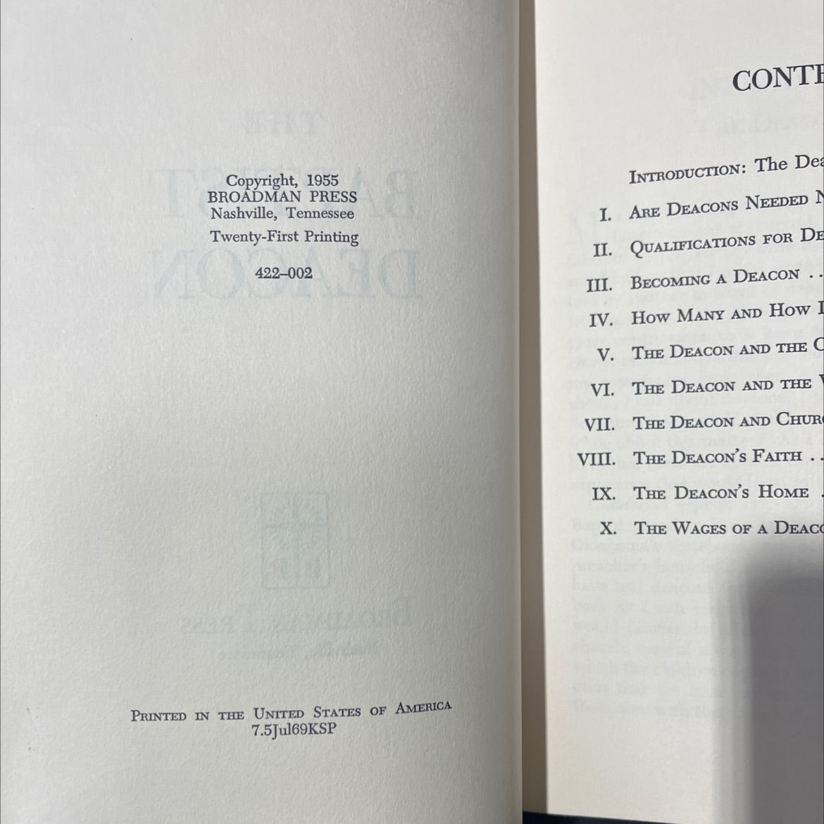 the baptist deacon book, by robert e. naylor, 1955 Hardcover image 3