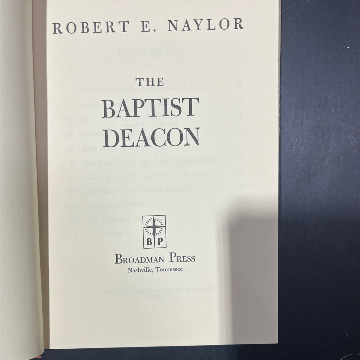 the baptist deacon book, by robert e. naylor, 1955 Hardcover image 2