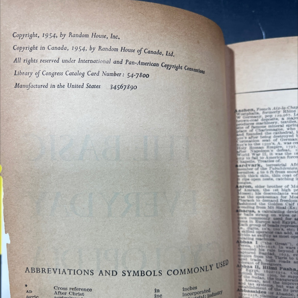 the basic everyday encyclopedia book, by unknown, 1954 Hardcover image 3