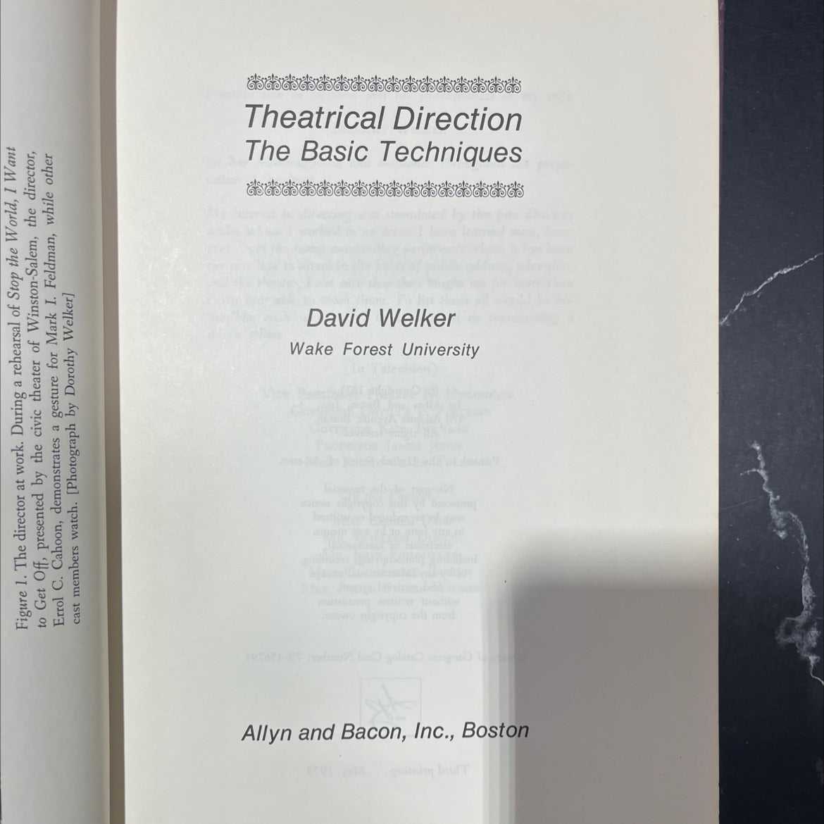 the basic techniques theatrical direction book, by David Welker, 1973 Hardcover image 2