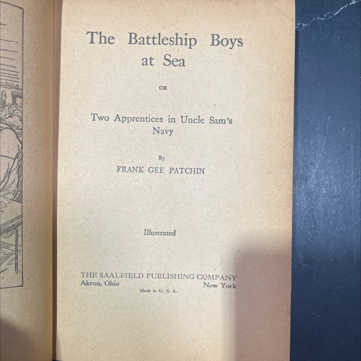 the battleship boys at sea or two apprentices in uncle sam's navy book, by frank gee patchin, 1900 Hardcover image 2