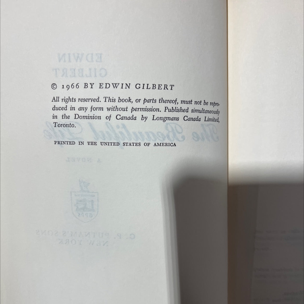 the beautiful life book, by edwin gilbert, 1966 Hardcover, Vintage image 3