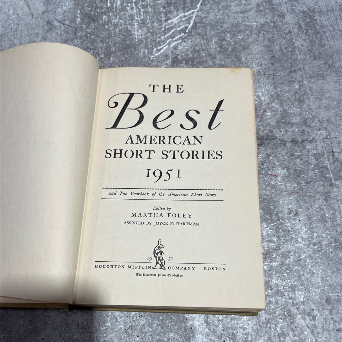 the best american short stories 1951 book, by martha foley, 1951 Hardcover image 2
