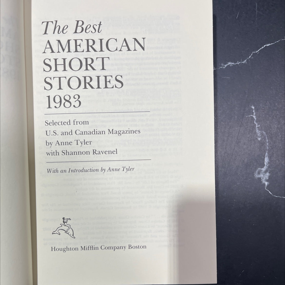 the best american short stories 1983 book, by Anne Tyler, Shannon Ravenel, 1983 Hardcover image 2