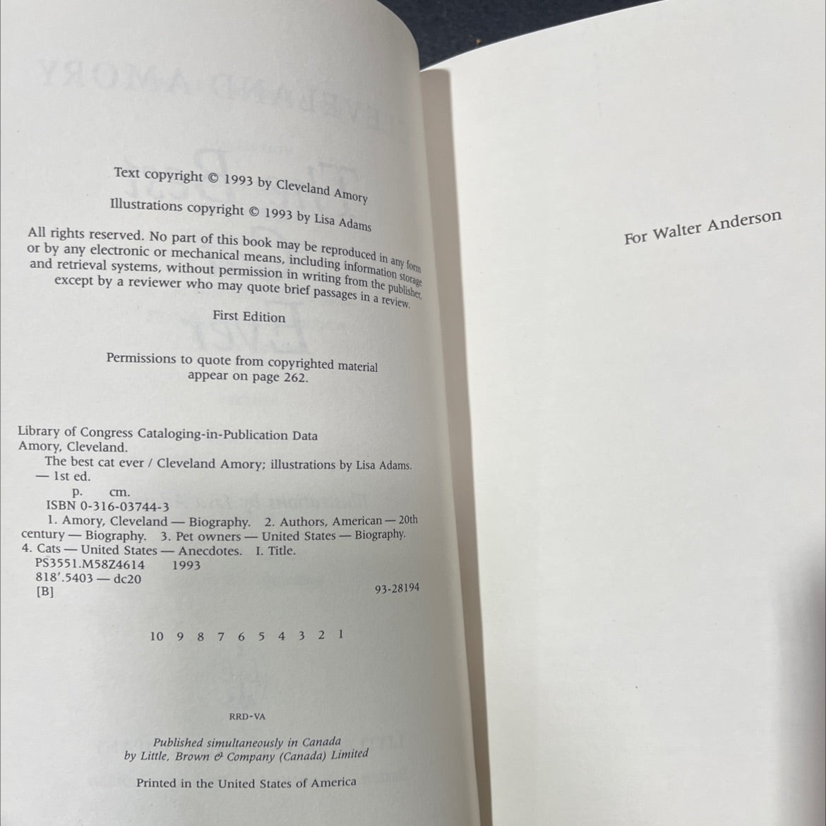 the best cat ever book, by cleveland amory, 1993 Hardcover image 3