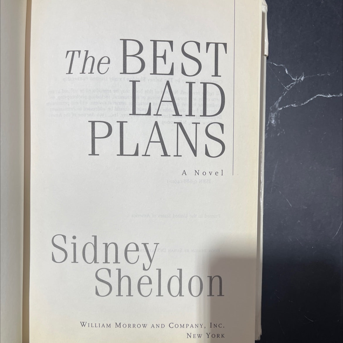 the best laid plans book, by sidney sheldon, 1997 Hardcover image 2
