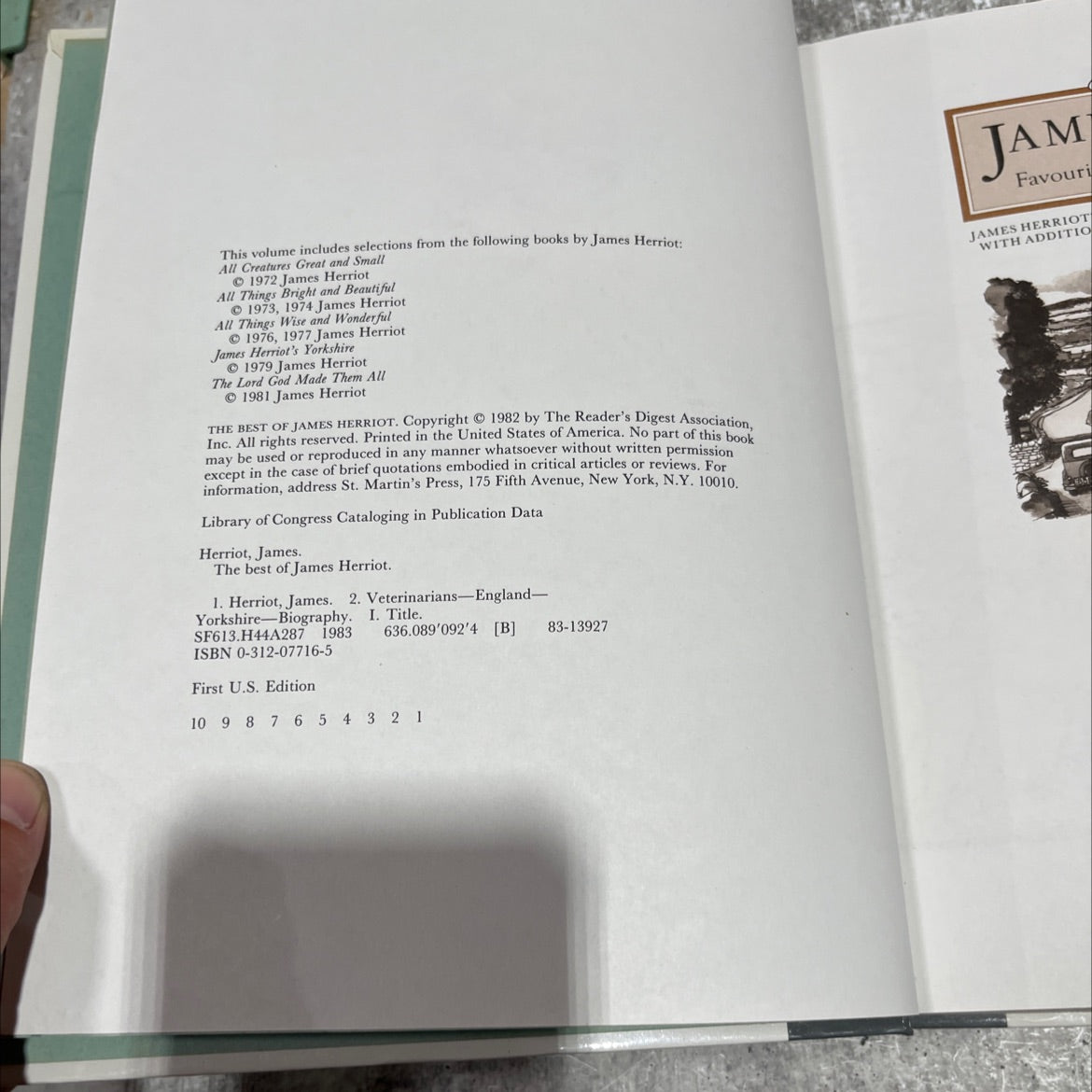 the best of james herriot book, by james herriot, 1982 Hardcover image 3