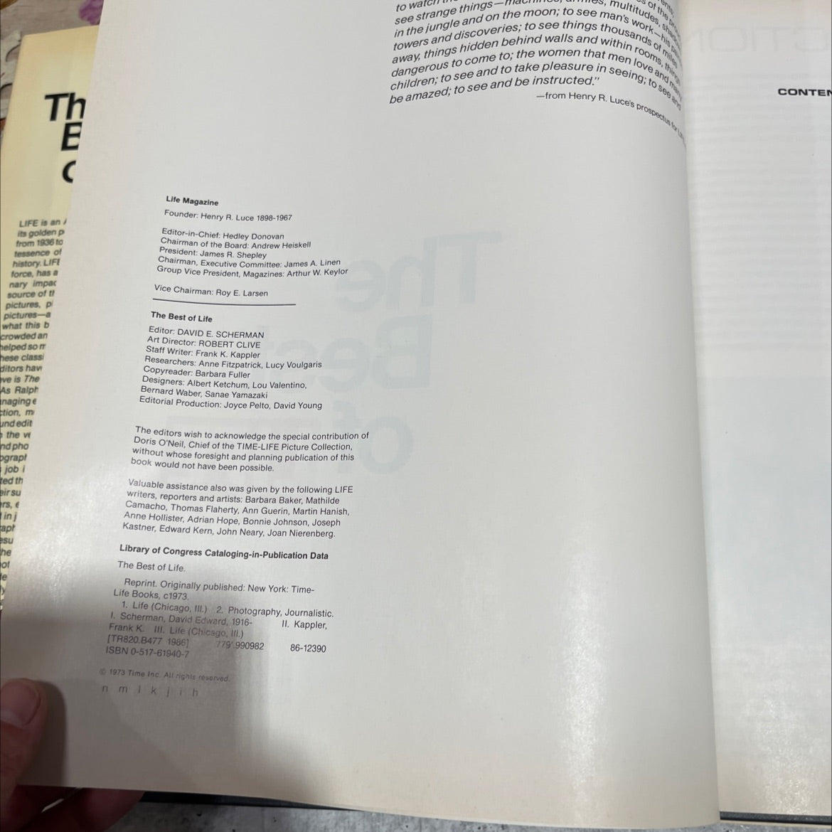 the best of life book, by david e. scherman, 1986 Hardcover image 3