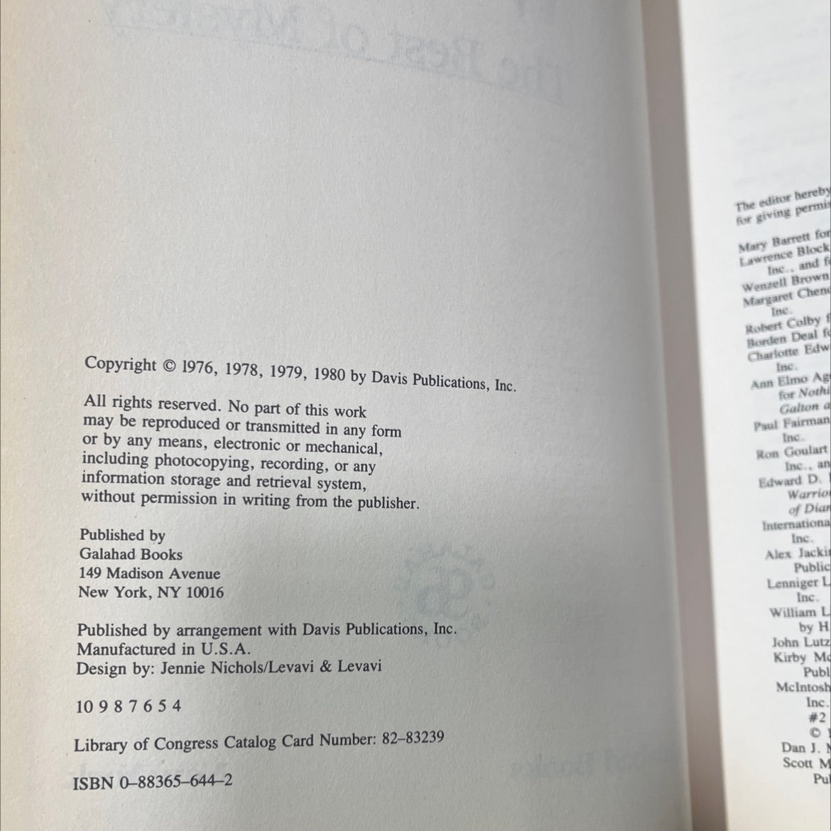 the best of mystery book, by alfred hitchcock, 1980 Hardcover image 3