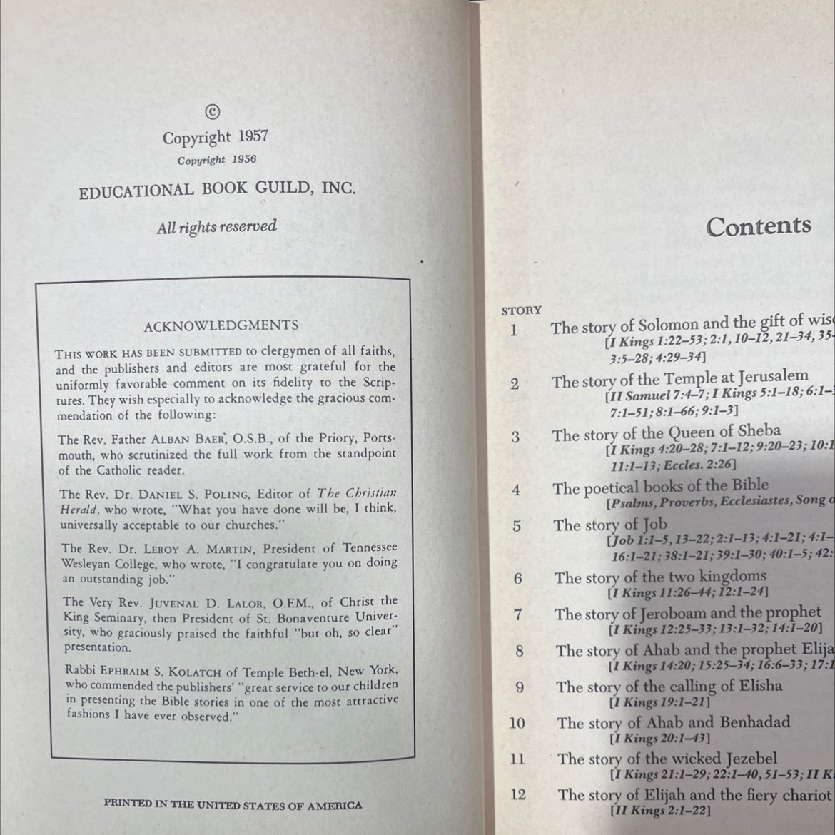 the bible story library volume iii from solomon to the roman conquest book, by turner hodges, 1957 Hardcover image 3