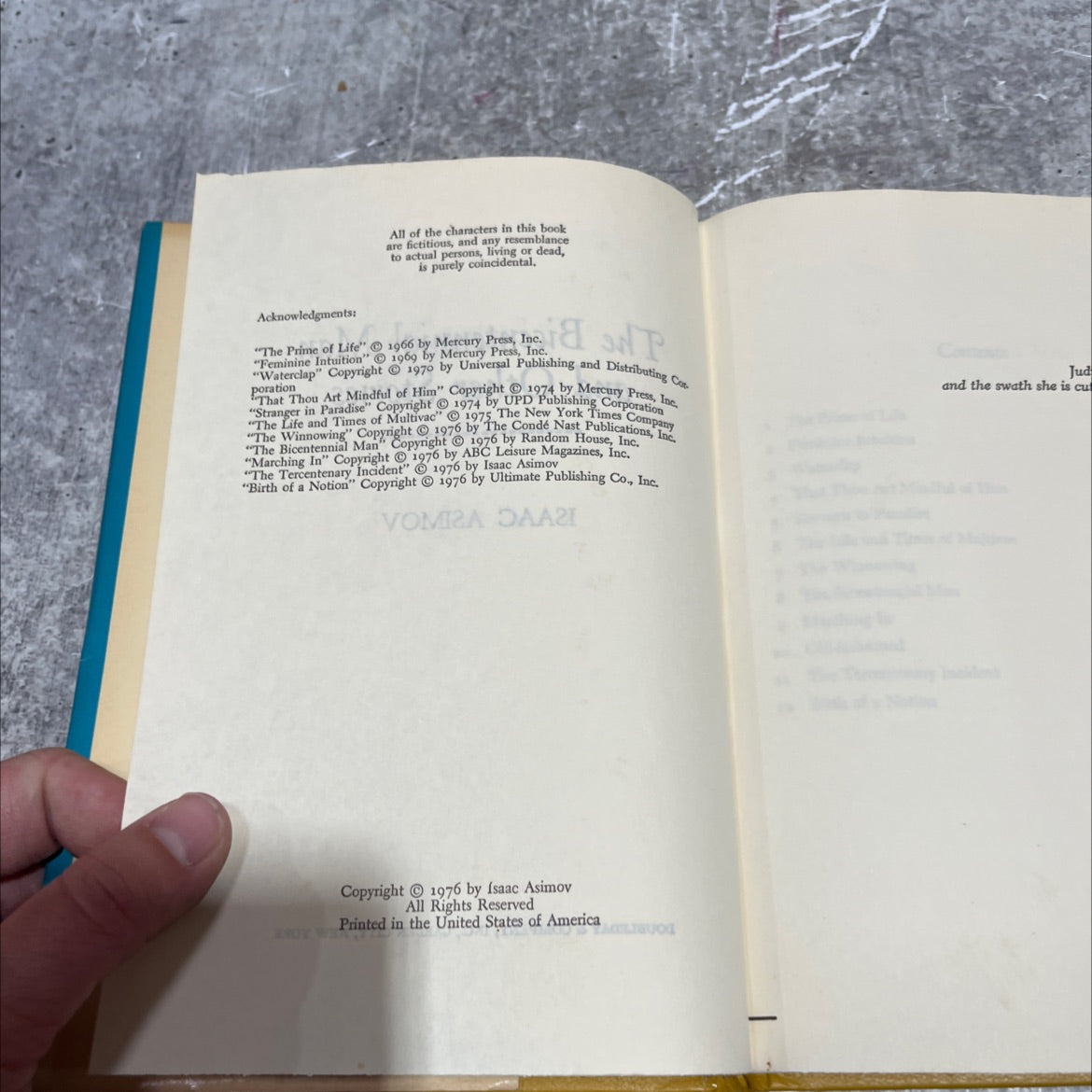 the bicentennial man and other stories book, by isaac asimov, 1976 Hardcover image 3