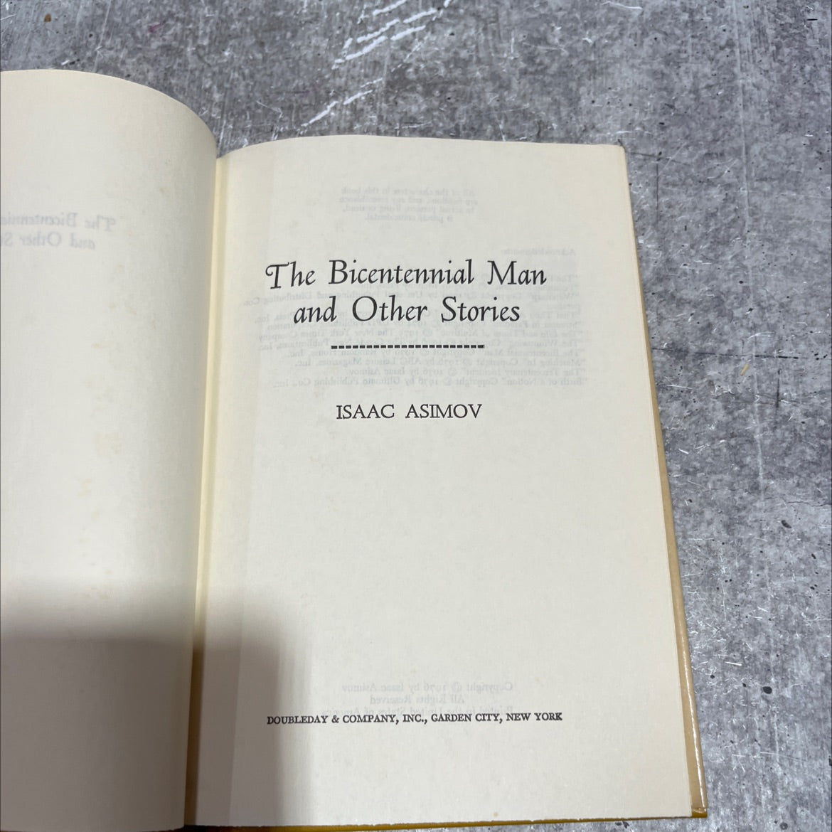 the bicentennial man and other stories book, by isaac asimov, 1976 Hardcover image 2