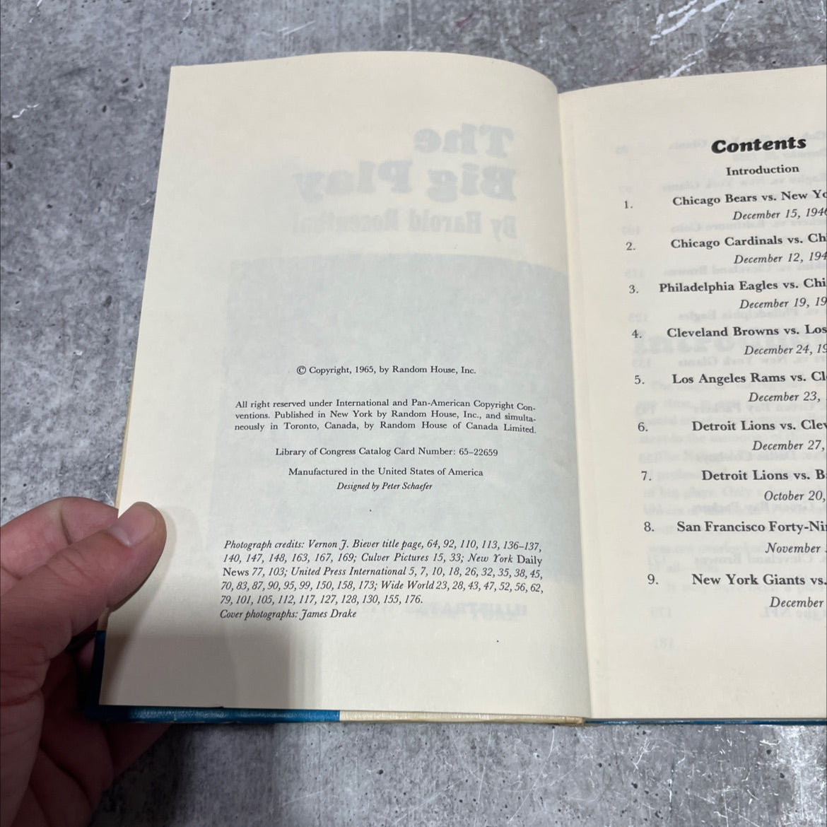 the big play book, by harold rosenthal, 1965 Hardcover image 3