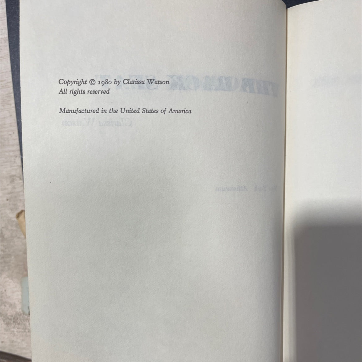 the bishop in the back seat book, by Clarissa Watson, 1980 Hardcover image 3