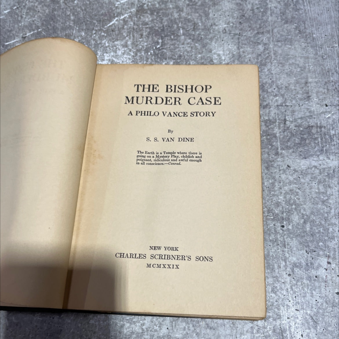 the bishop murder case a philo vance story book, by s. s. van dine, 1929 Hardcover image 2