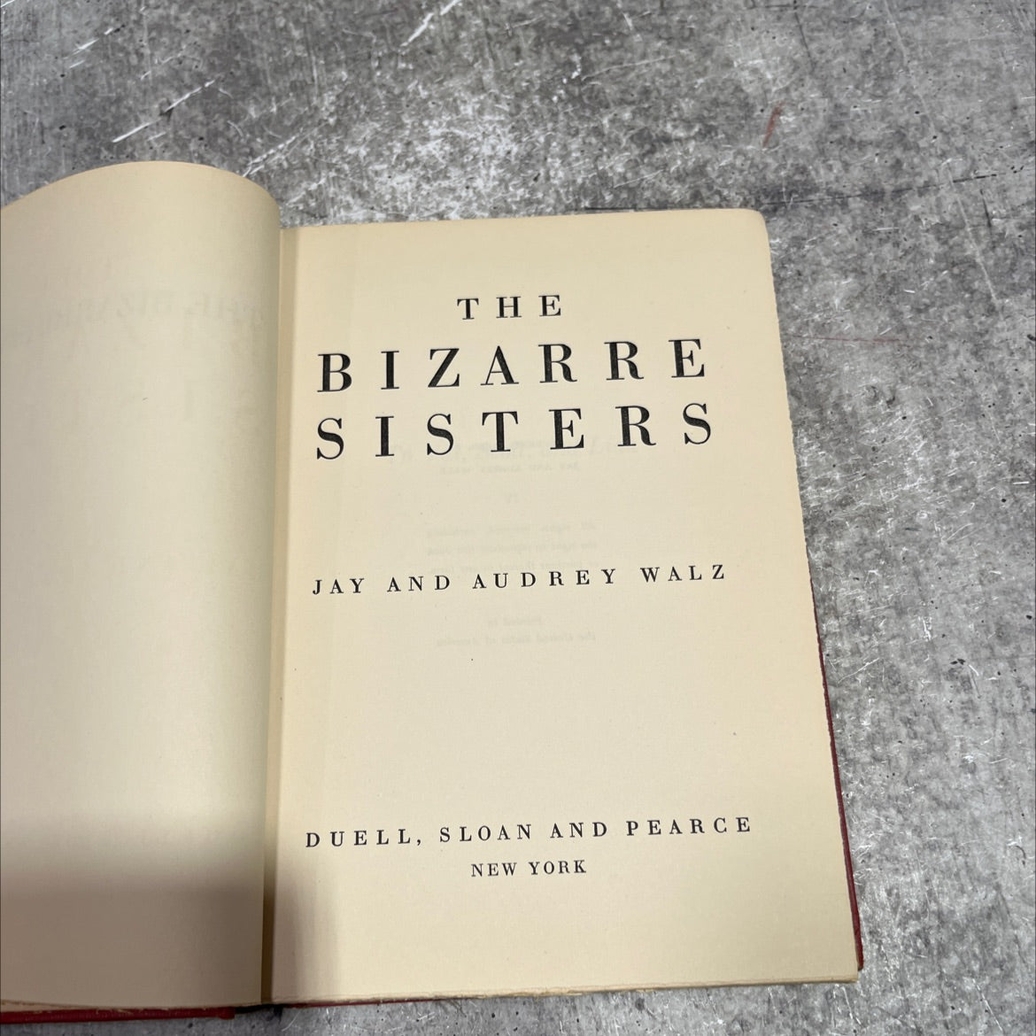 the bizarre sisters book, by jay and audrey walz, 1950 Hardcover image 2