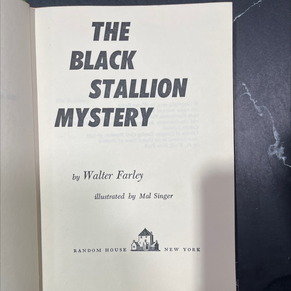 SIGNED the black stallion mystery book, by Walter Farley, 1957 Hardcover, First Edition, Rare, Vintage image 2