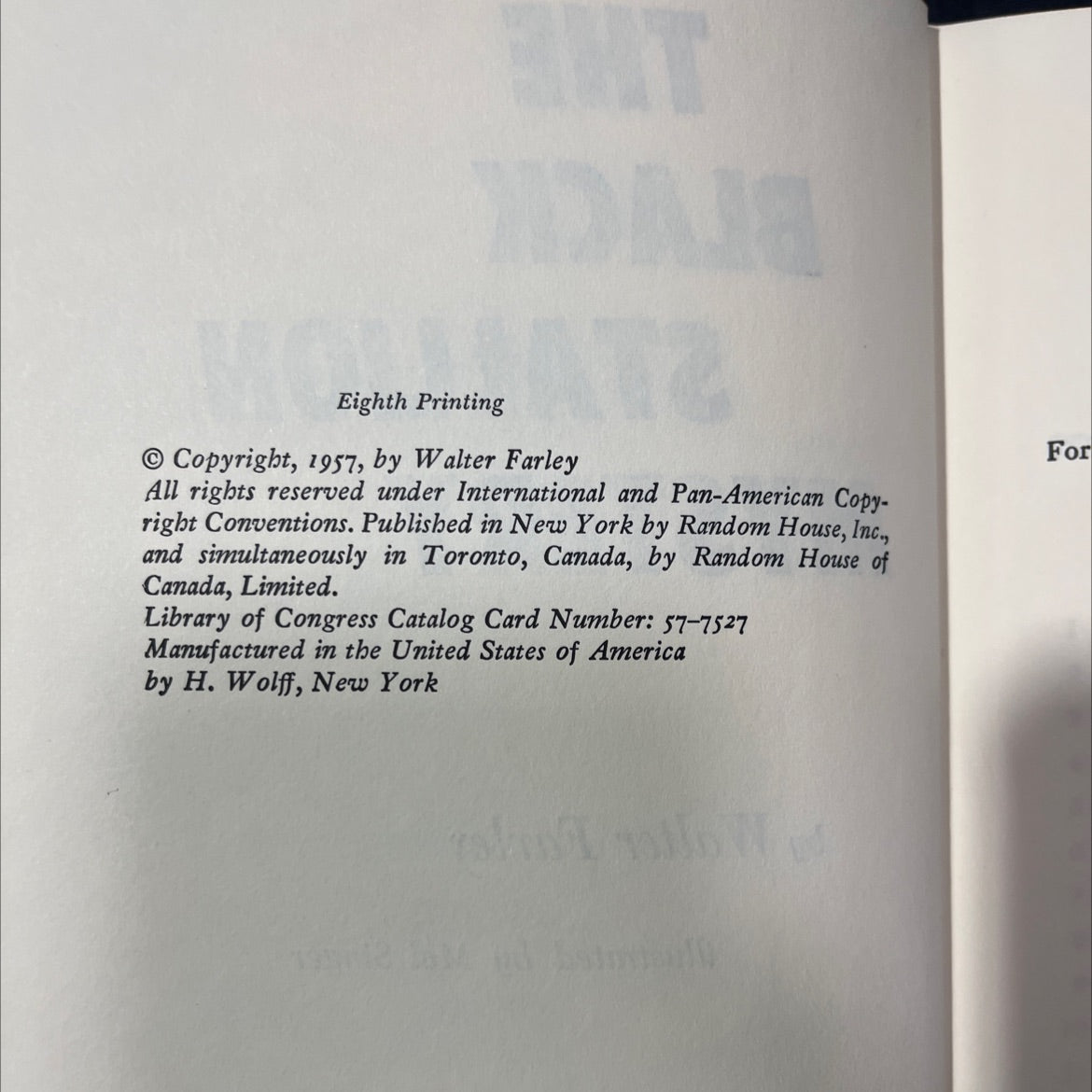 SIGNED the black stallion mystery book, by Walter Farley, 1957 Hardcover, First Edition, Rare, Vintage image 3