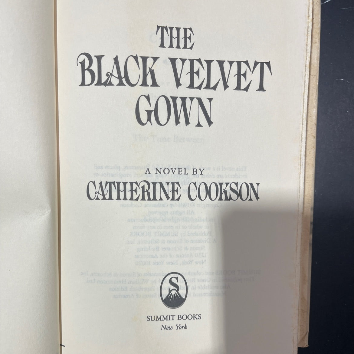 the black velvet gown book, by catherine cookson, 1984 Hardcover image 2