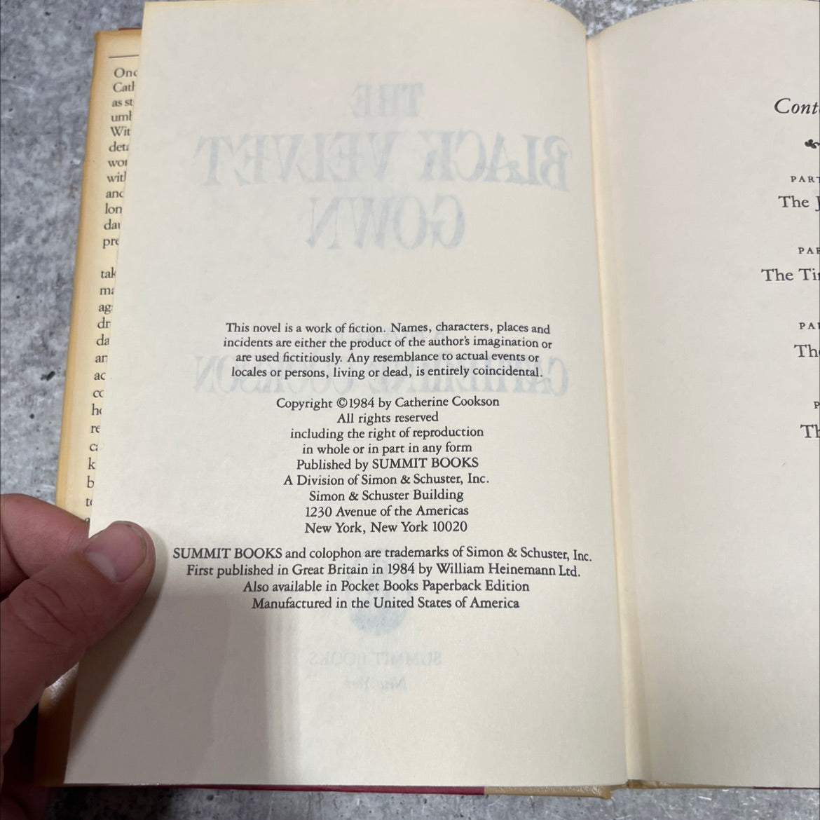 the black velvet gown book, by catherine cookson, 1984 Hardcover image 3