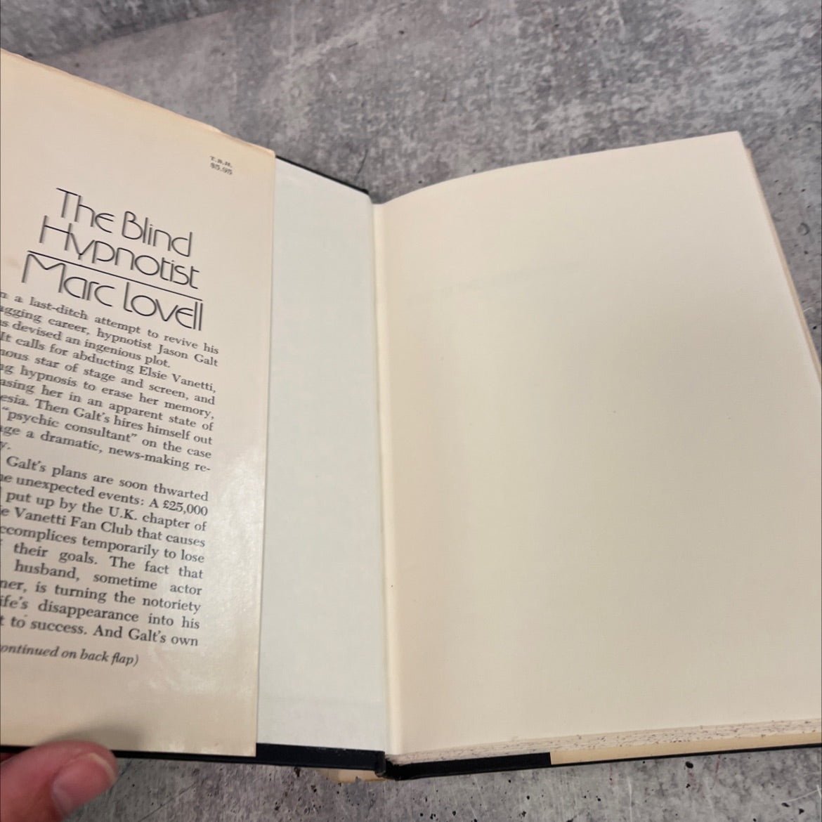 the blind hypnotist book, by marc lovell, 1976 Hardcover image 4