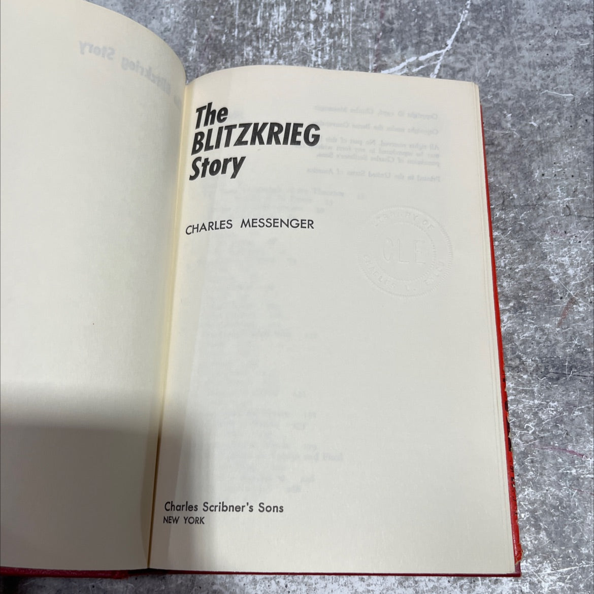 the blitzkrieg story book, by charles messenger, 1976 Hardcover image 2