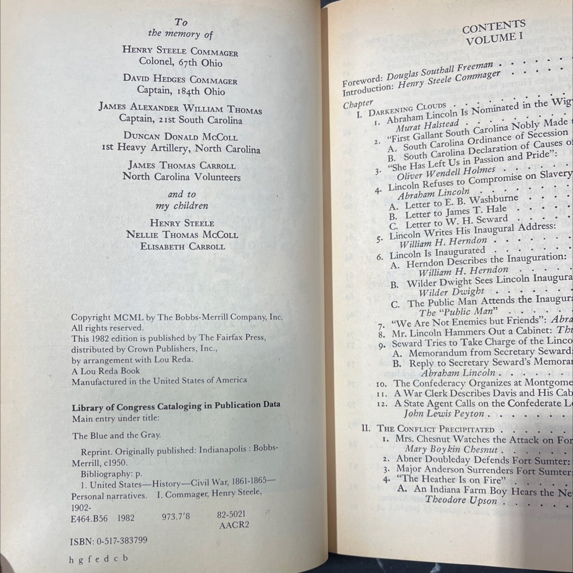 the blue and the gray two volumes in one the story of the civil war as told by participants book, by Henry Steele image 3