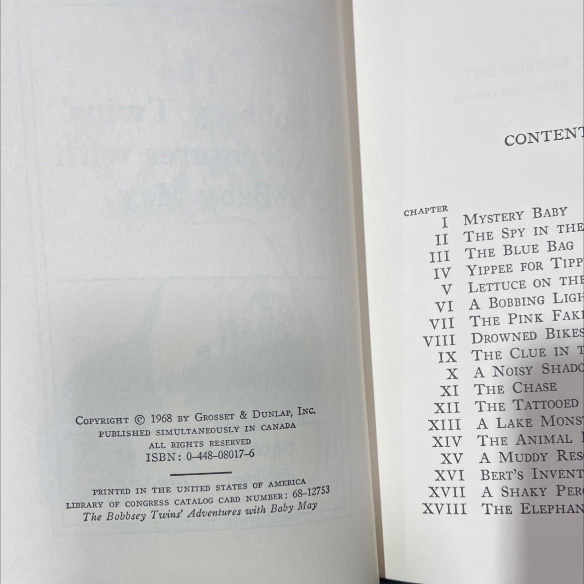 the bobbsey twins' adventures with baby may book, by laura lee hope, 1968 Hardcover image 3