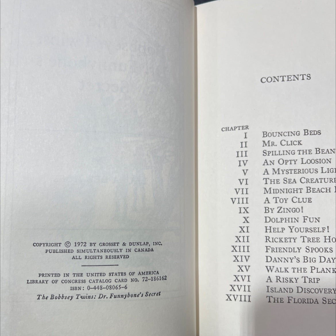 the bobbsey twins: dr. funnybone's secret book, by laura lee hope, 1972 Hardcover image 3