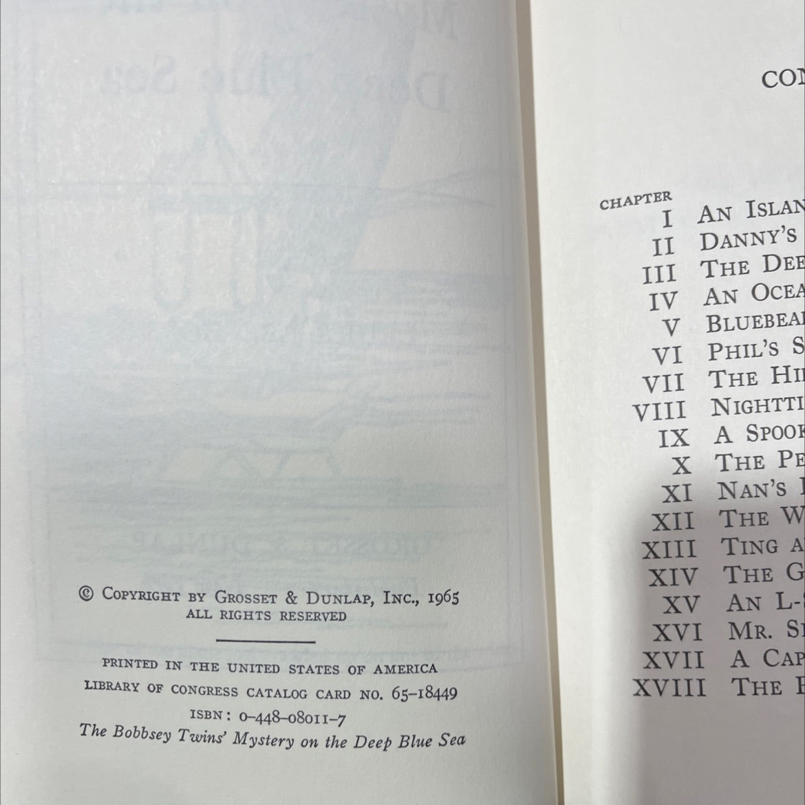 the bobbsey twins' mystery on the deep blue sea book, by laura lee hope, 1965 Hardcover image 3