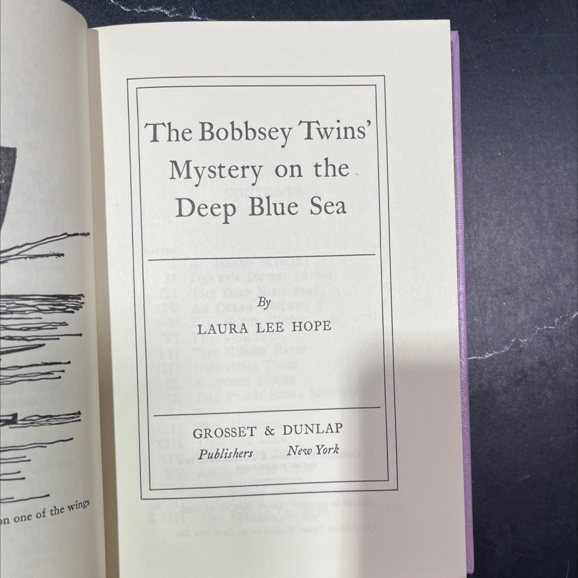 the bobbsey twins' mystery on the deep blue sea book, by laura lee hope, 1965 Hardcover image 2