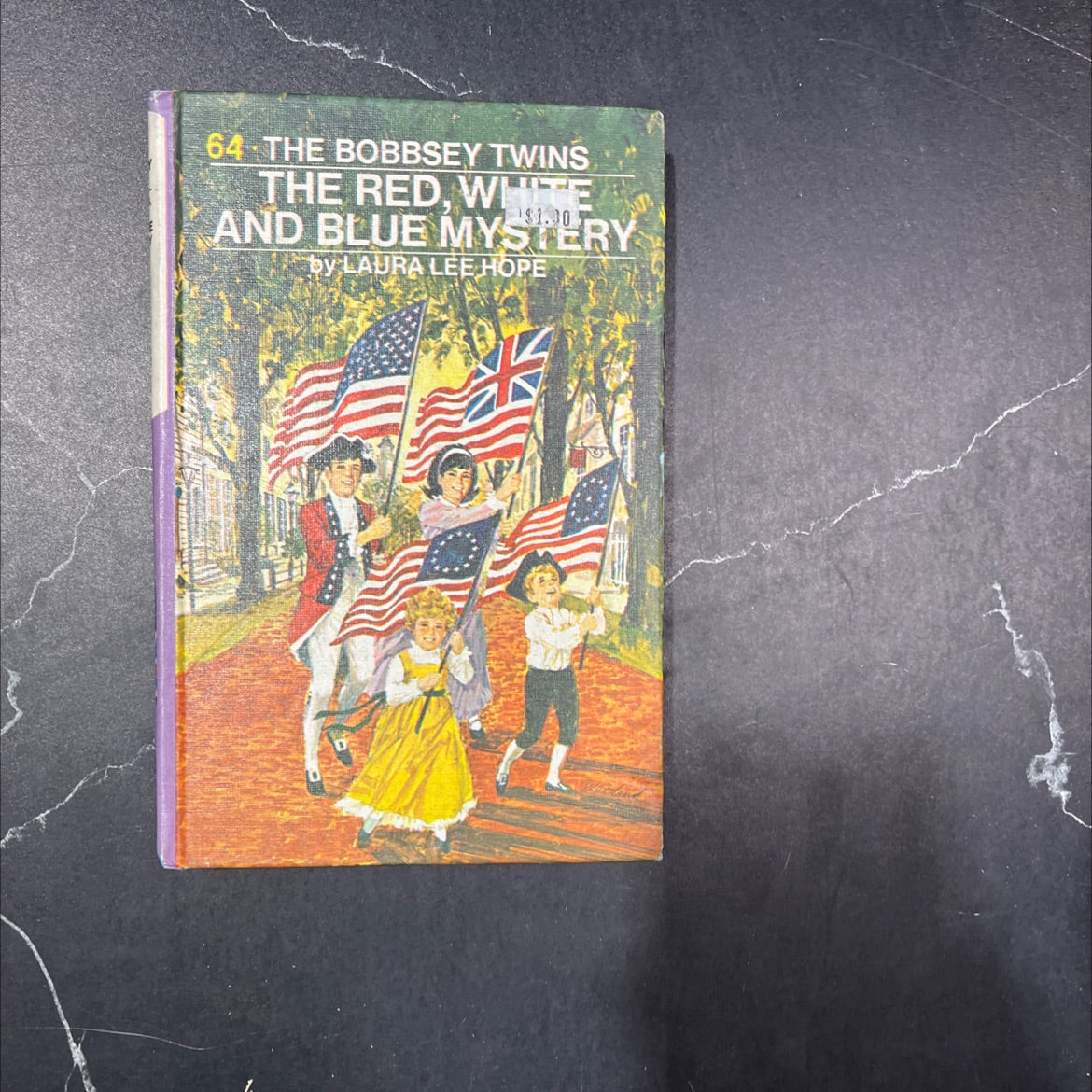 the bobbsey twins: the red, white and blue mystery book, by laura lee hope, 1971 Hardcover image 1