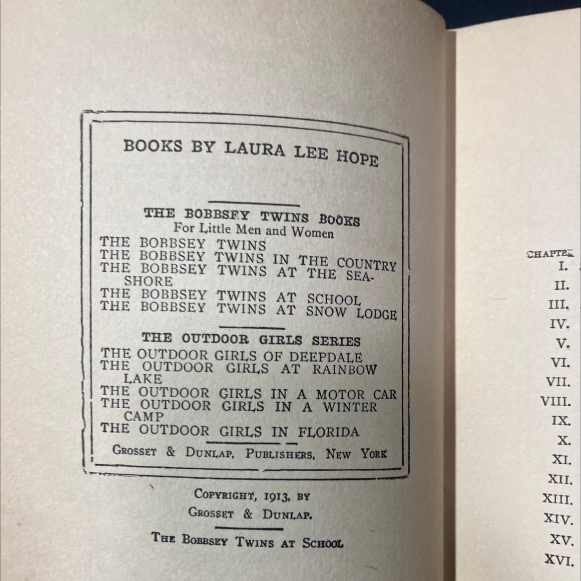 the bobbsey twins at school book, by laura lee hope, 1913 Hardcover image 3