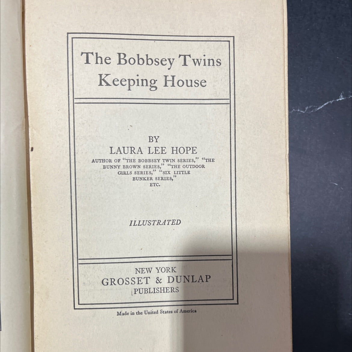 the bobbsey twins keeping house book, by laura lee hope, 1925 Hardcover image 2