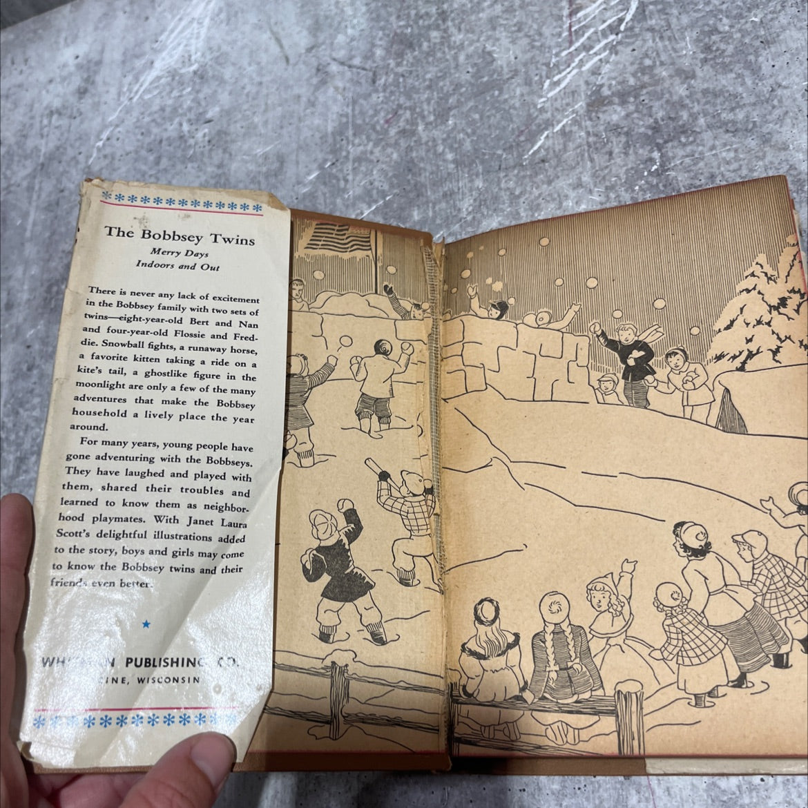 the bobbsey twins merry days indoors and out book, by laura lee hope, 1950 Hardcover image 4