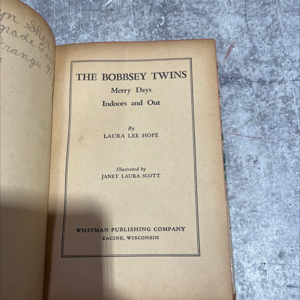 the bobbsey twins merry days indoors and out book, by laura lee hope, 1950 Hardcover image 2