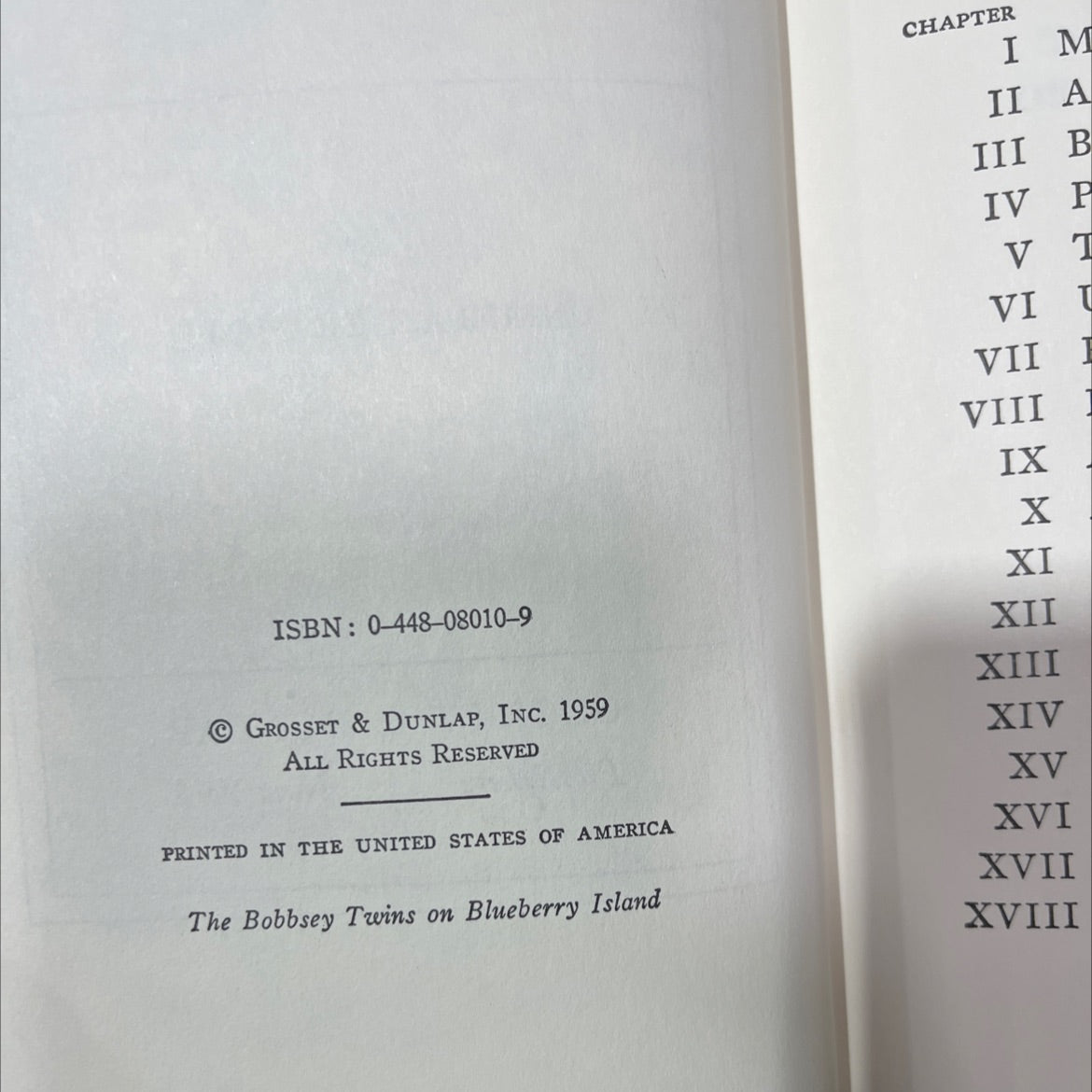 the bobbsey twins on blueberry island book, by laura lee hope, 1959 Hardcover image 3